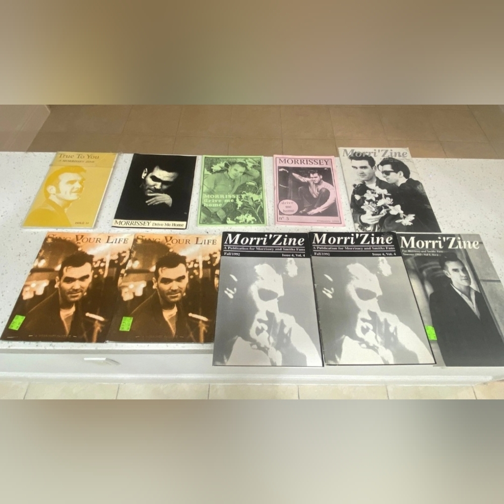 Lot of 10 Morrissey Fanzines (Vintage 1990-1995)